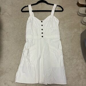 Denim corset stitching dress